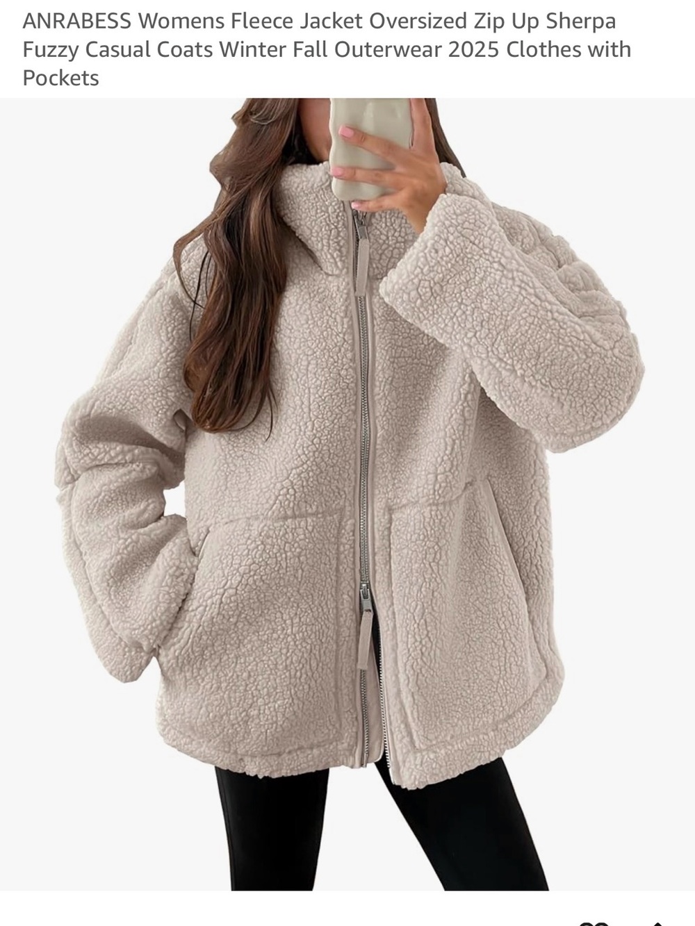 Everyday Cream Teddy Jacket with Zip